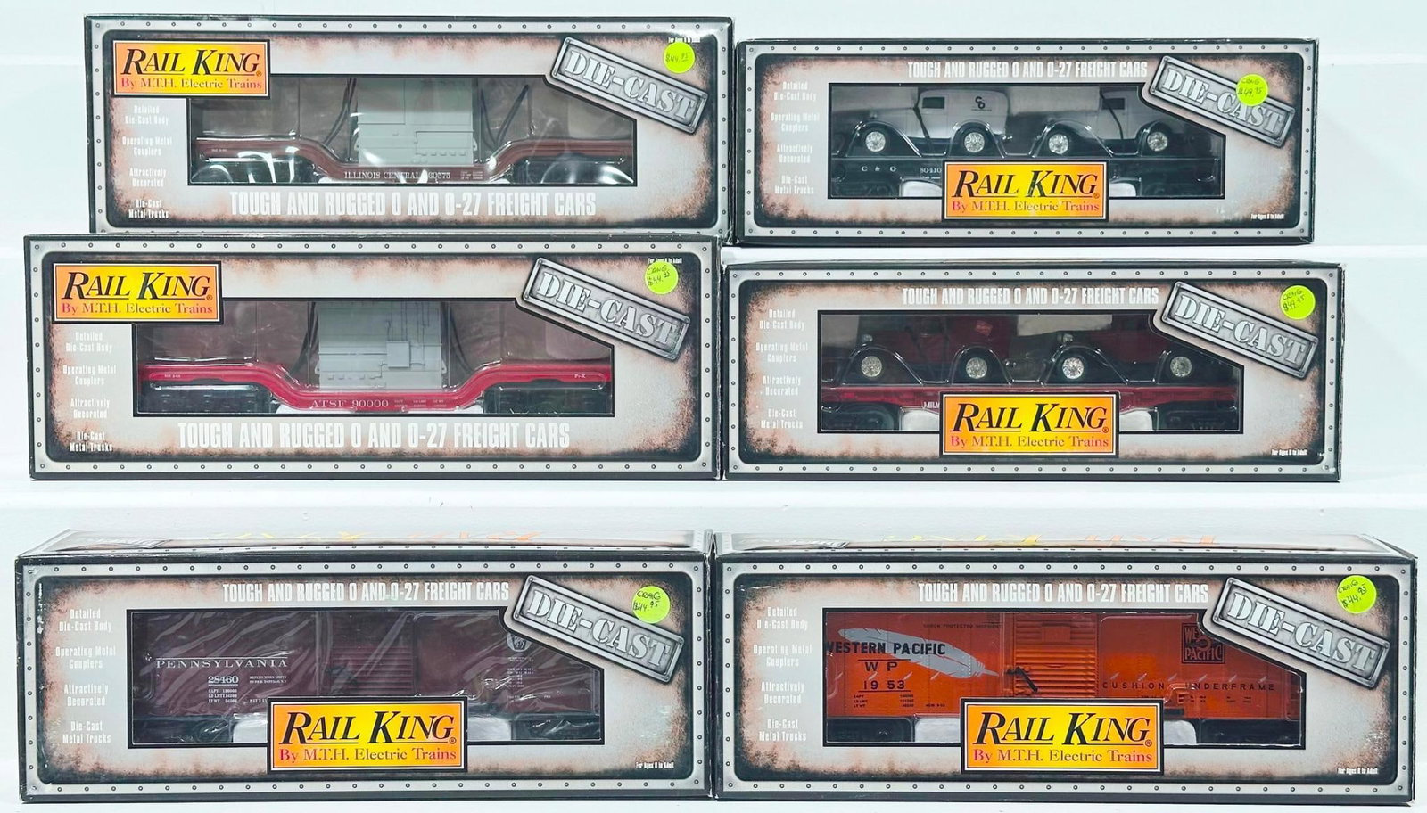 MTH Modern Rail King O Gauge Six (6) Assorted Diecast Freight Cars Boxed (1 of 5)
