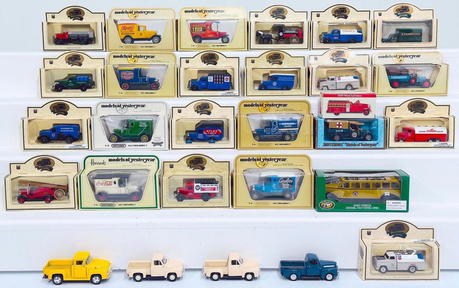 Models of Yesterday Year Modern Twenty-eight (28) Assorted trucks and Cars Boxed (1 of 6)