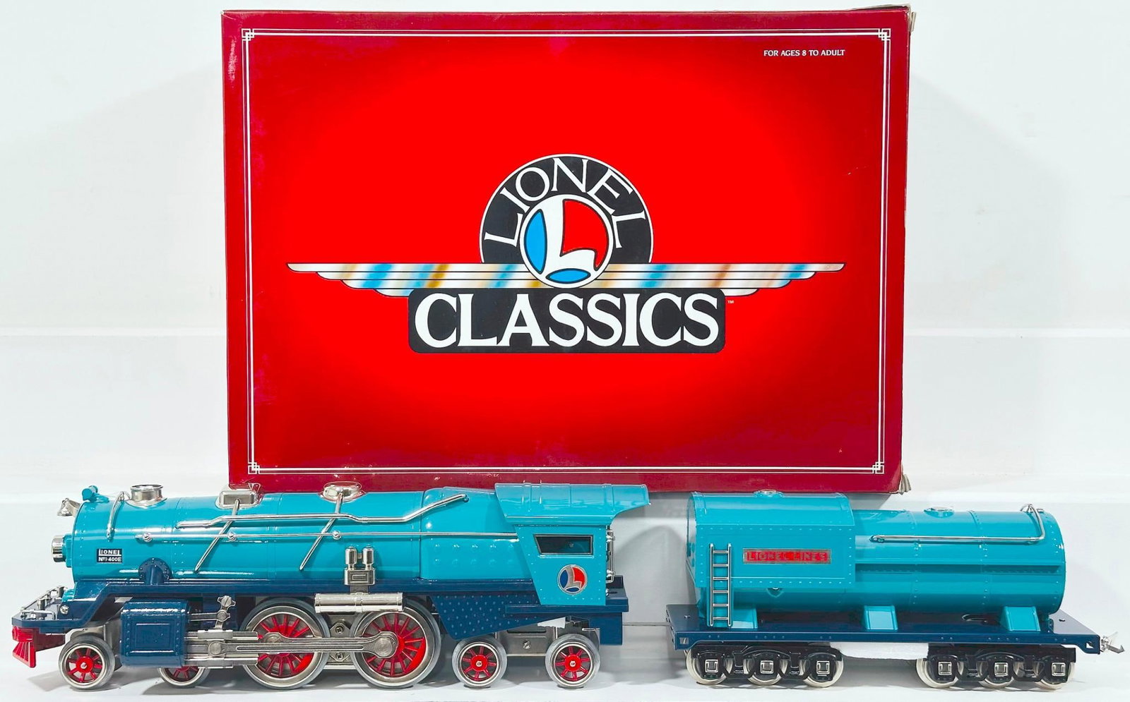 Lionel Modern Classics Standard Gauge 400E Blue Comet Locomotive and Tender Boxed: Lionel Modern Classics Standard Gauge 400E Blue Comet Locomotive and Tender Boxed, in C9 and with its original box.