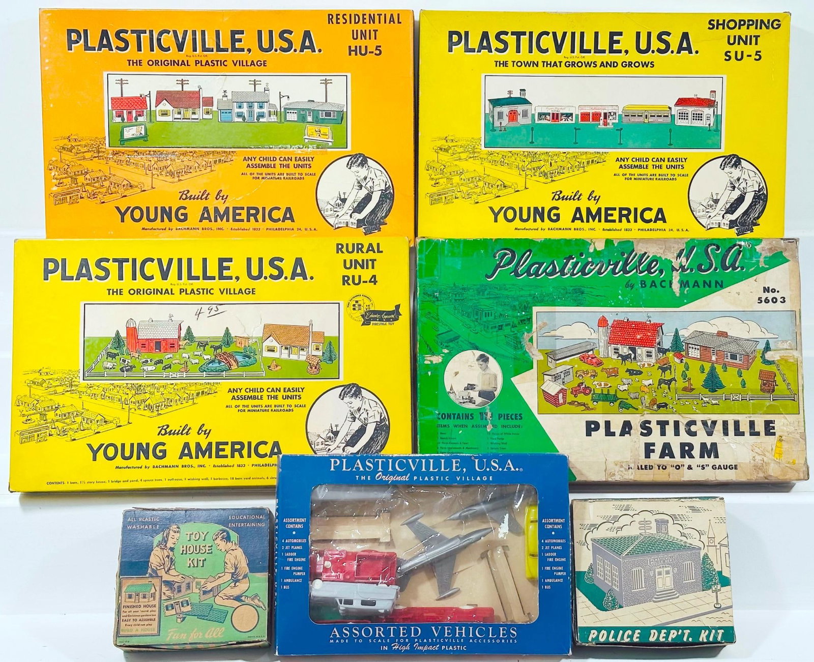 Bachmann/Plasticville Postwar O Gauge Seven (7) Assorted Kits Boxed (1 of 6)