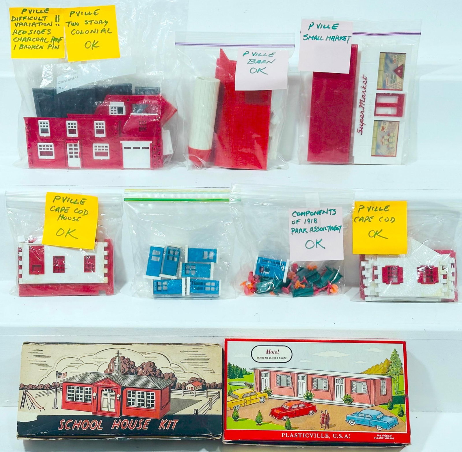 Bachmann/Plasticville Postwar and Modern O Gauge Two (2) Assorted Kits Boxed and Seven (7) Assorted (1 of 6)