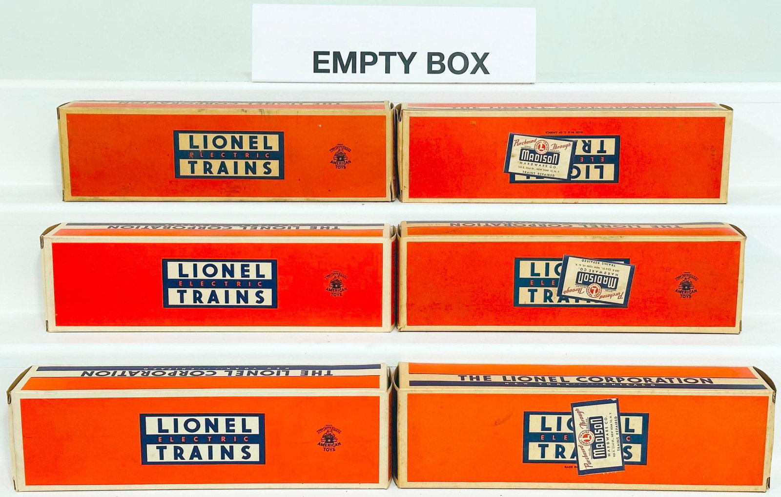 Lionel Postwar O Gauge Six (6) Assorted original 6464 Boxes only (1 of 4)