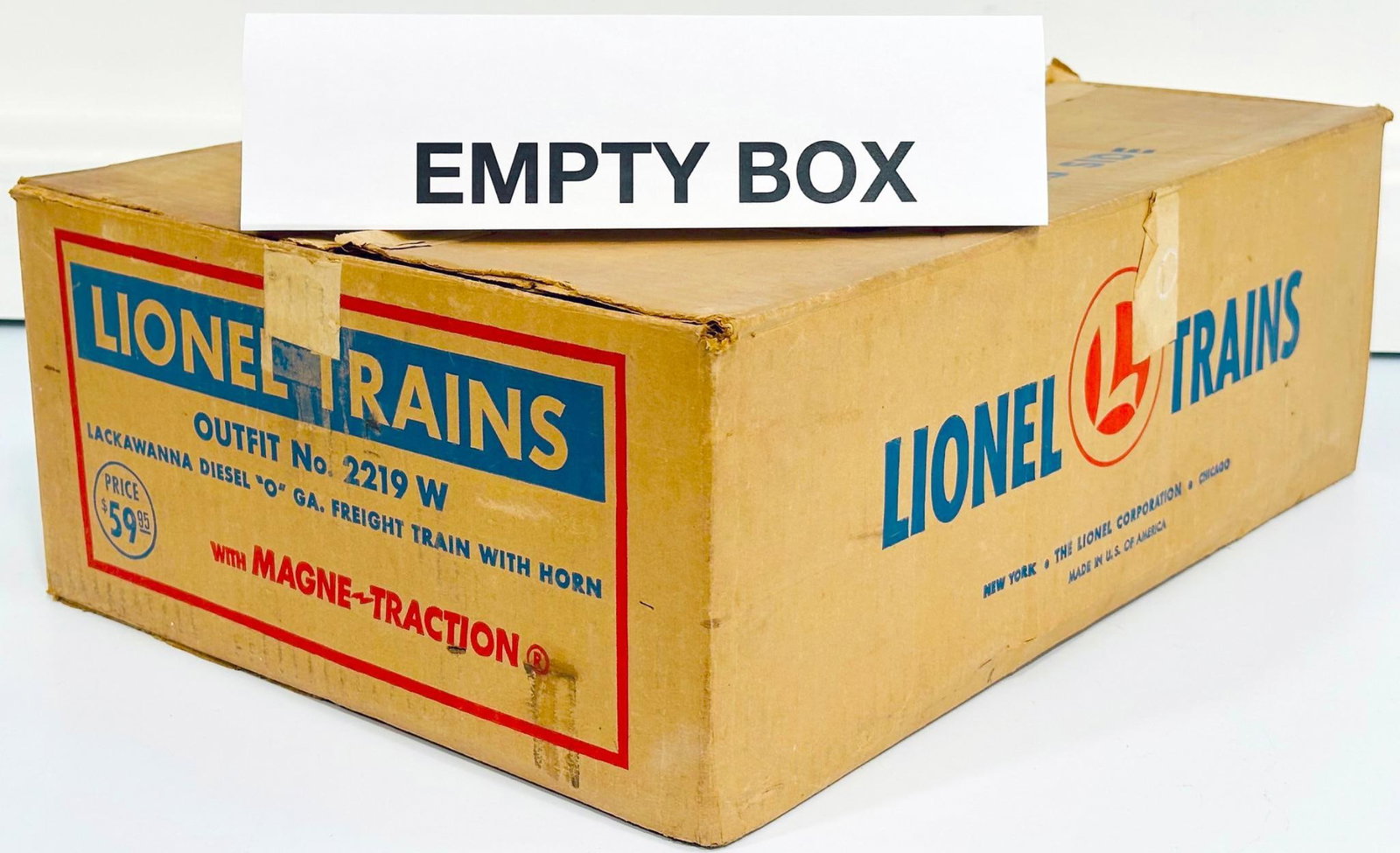 Lionel Postwar O Gauge Outfit No. 2219W from 1954 original Set Box only (1 of 3)
