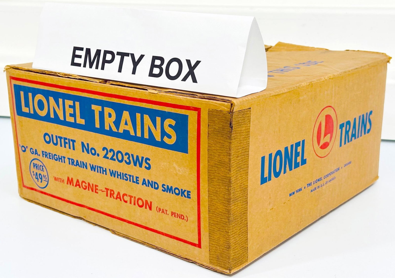 Lionel Postwar O Gauge Outfit No. 2203WS original Set Box only (1 of 4)