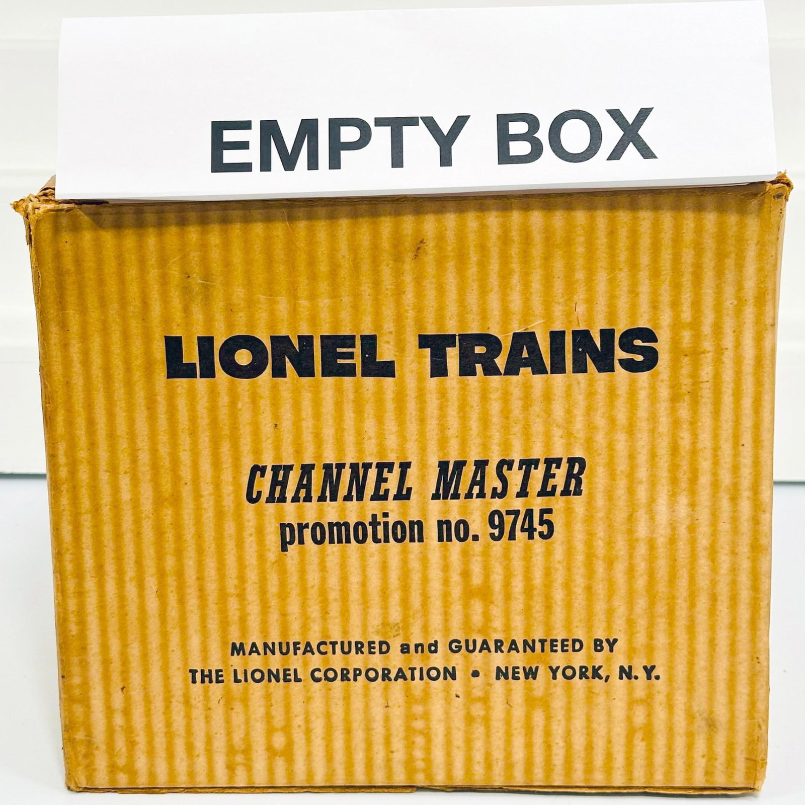 Lionel Postwar O Gauge Promotional Outfit No. 9745 Channel Master original Set Box only (1 of 3)