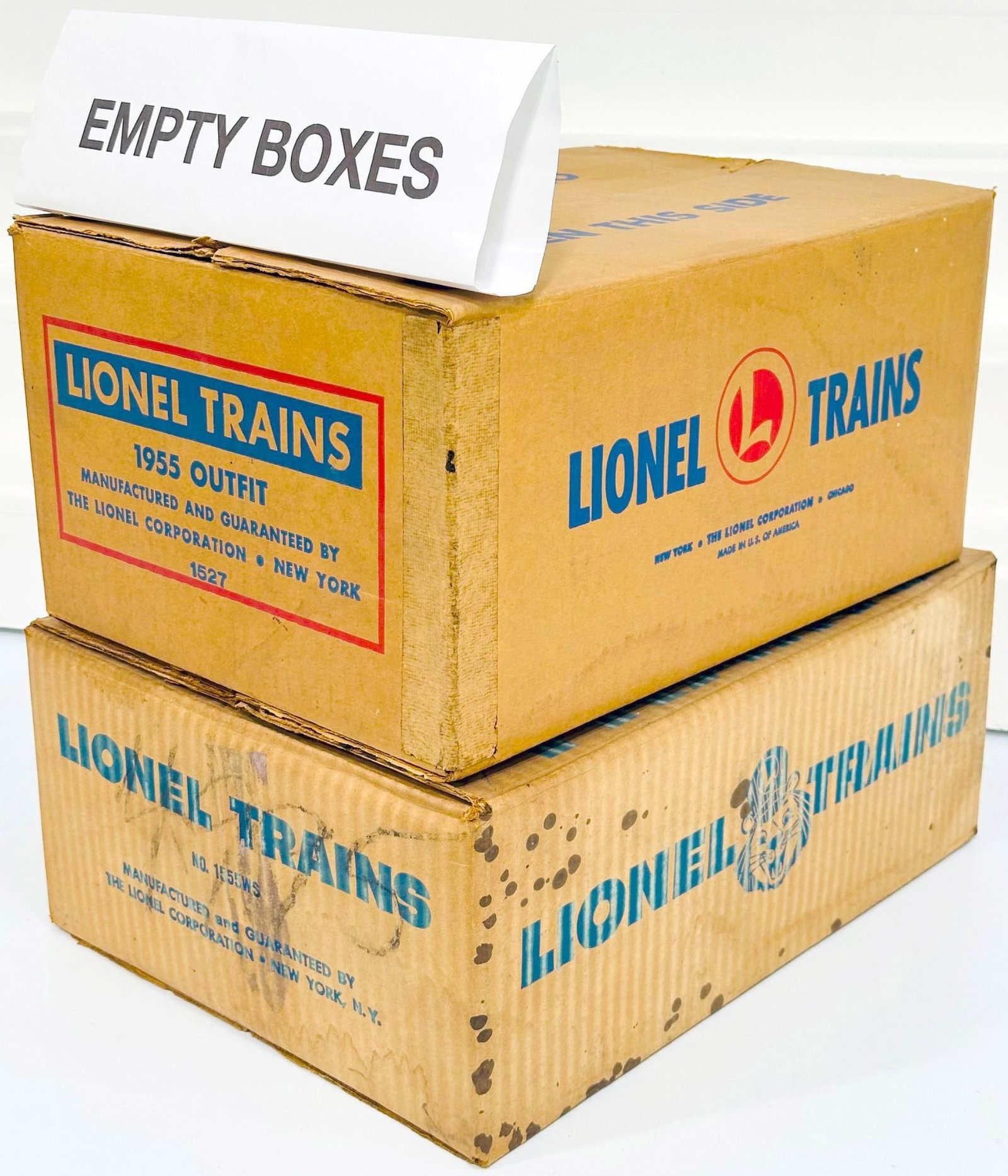 Lionel Postwar O Gauge Outfit No. 1555WS and 1527 original Set Boxes only (1 of 4)