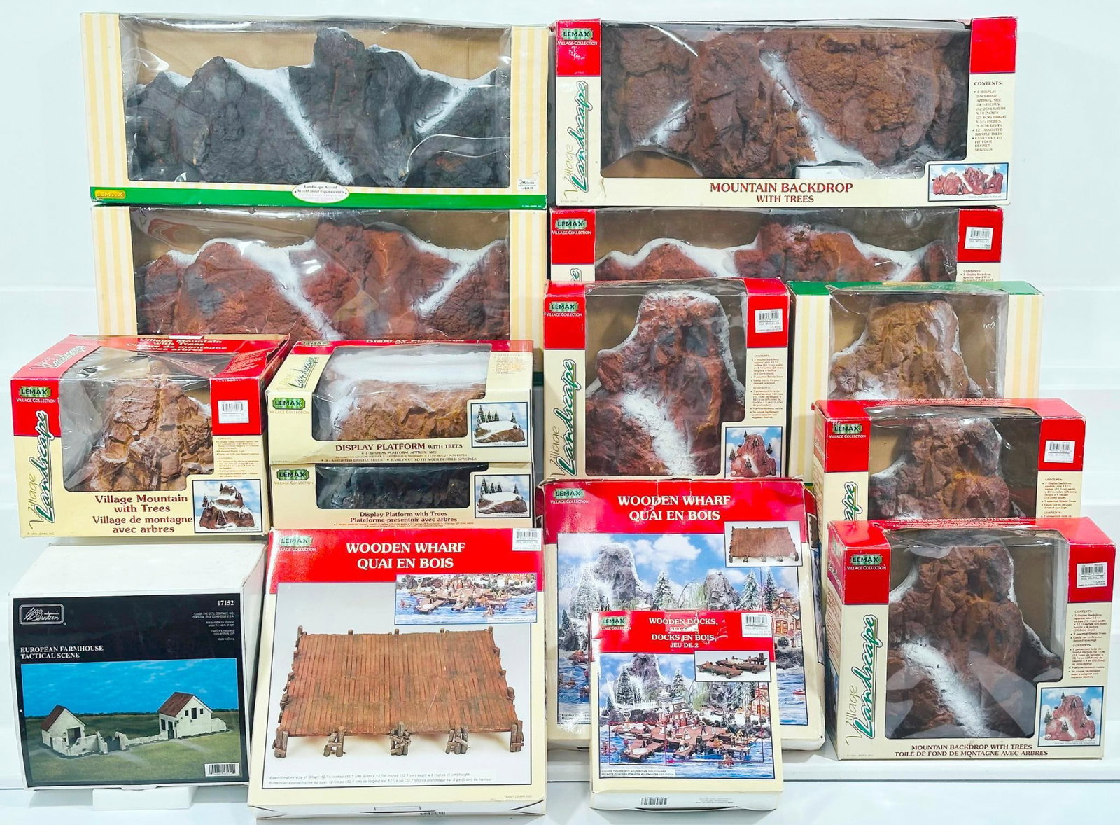 Lemax Village Collection Modern Fourteen (14) Assorted Landscape Pieces Boxed (1 of 15)