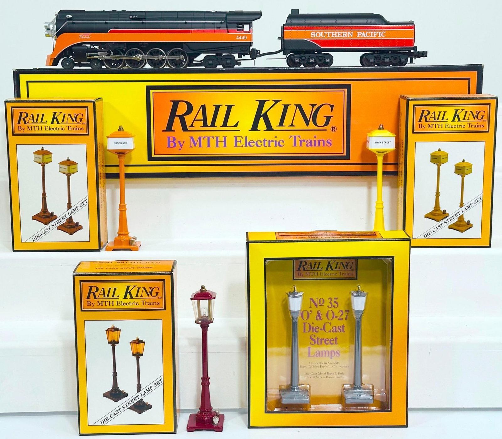 MTH Modern Rail King O Gauge Southern Pacific GS - 4 steam Locomotive and Tender with PS 1.0 Boxed (1 of 9)