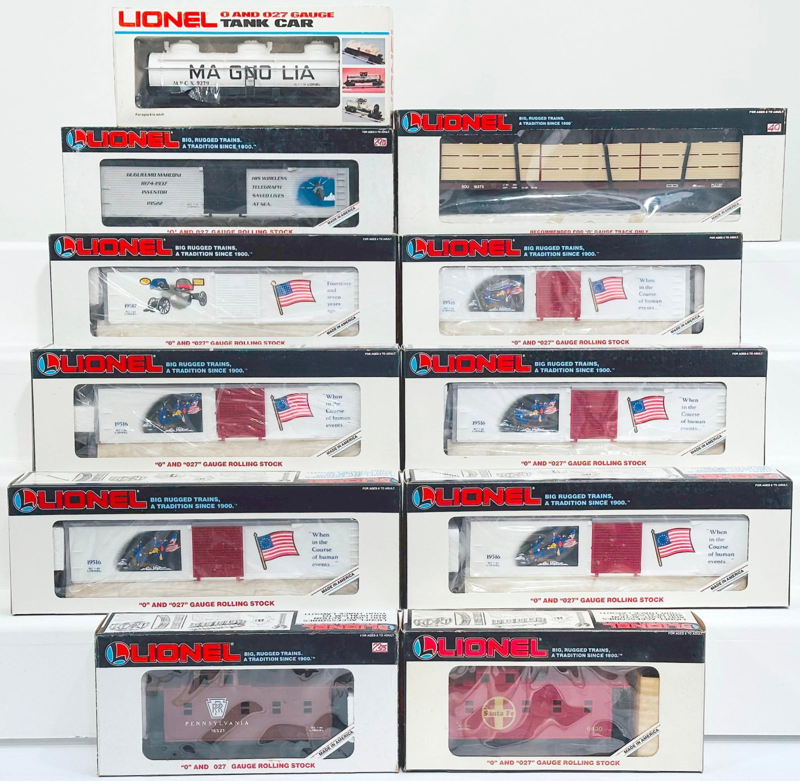 Lionel Modern O Gauge Eleven (11) Assorted Freight Cars Boxed (1 of 6)