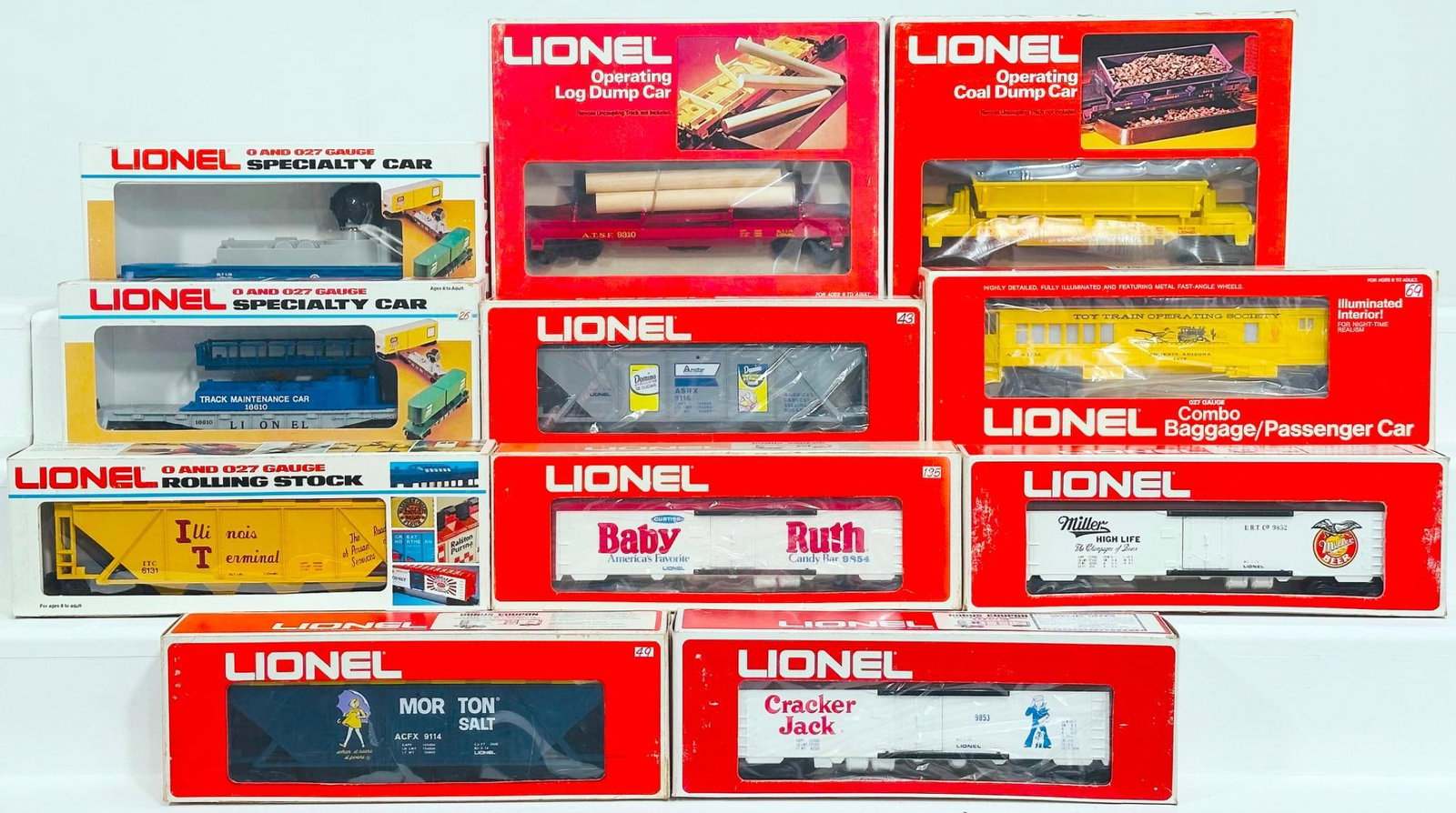 Lionel Modern O Gauge Nine (9) Assorted Freight Cars and Operating Coal Dump Car - Operating Log (1 of 6)