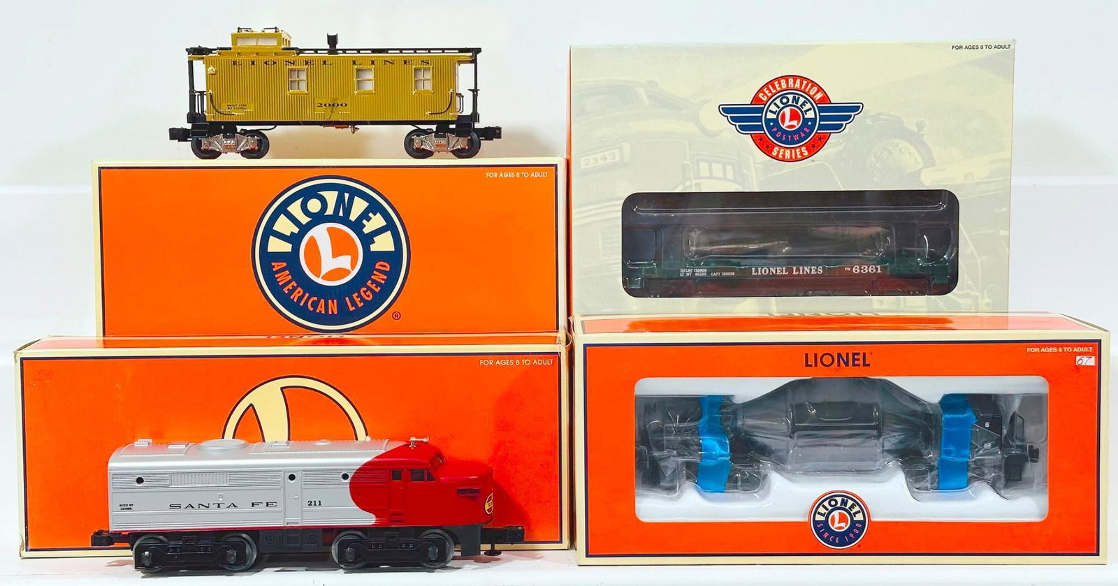 Lionel Modern O Gauge Lionel Lines Goldplated D/C CB8/Bethlehem Steel Hot Metal Car/Santa Fe Alco A (1 of 10)