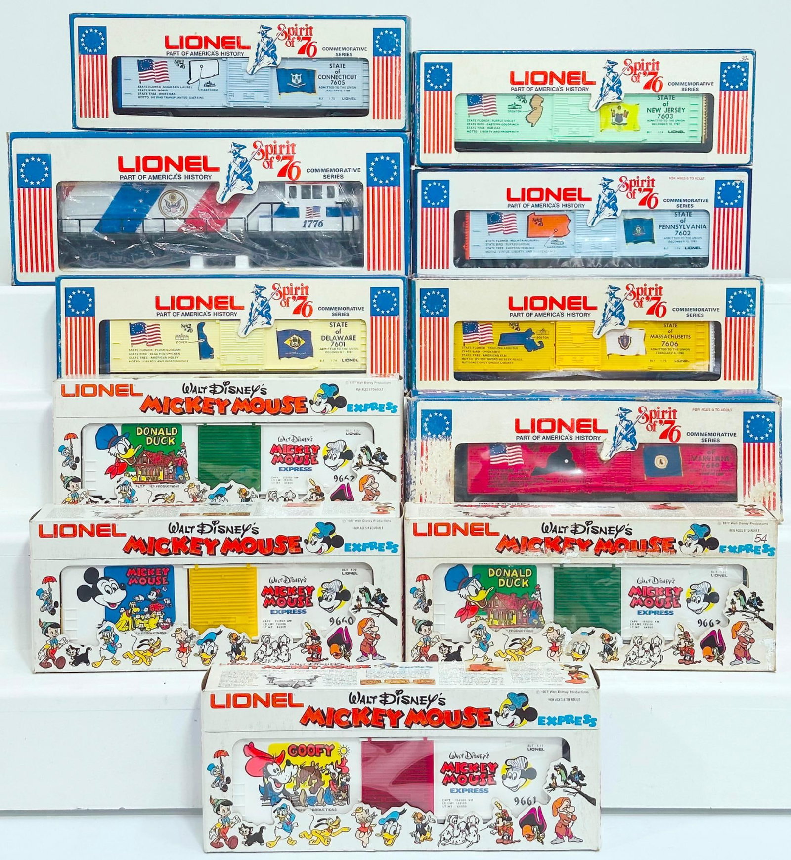 Lionel Modern O Gauge Spirit of 76 U36B Diesel/6 Assorted Spirit of 76 Freight Cars/4 Assorted Walt (1 of 6)