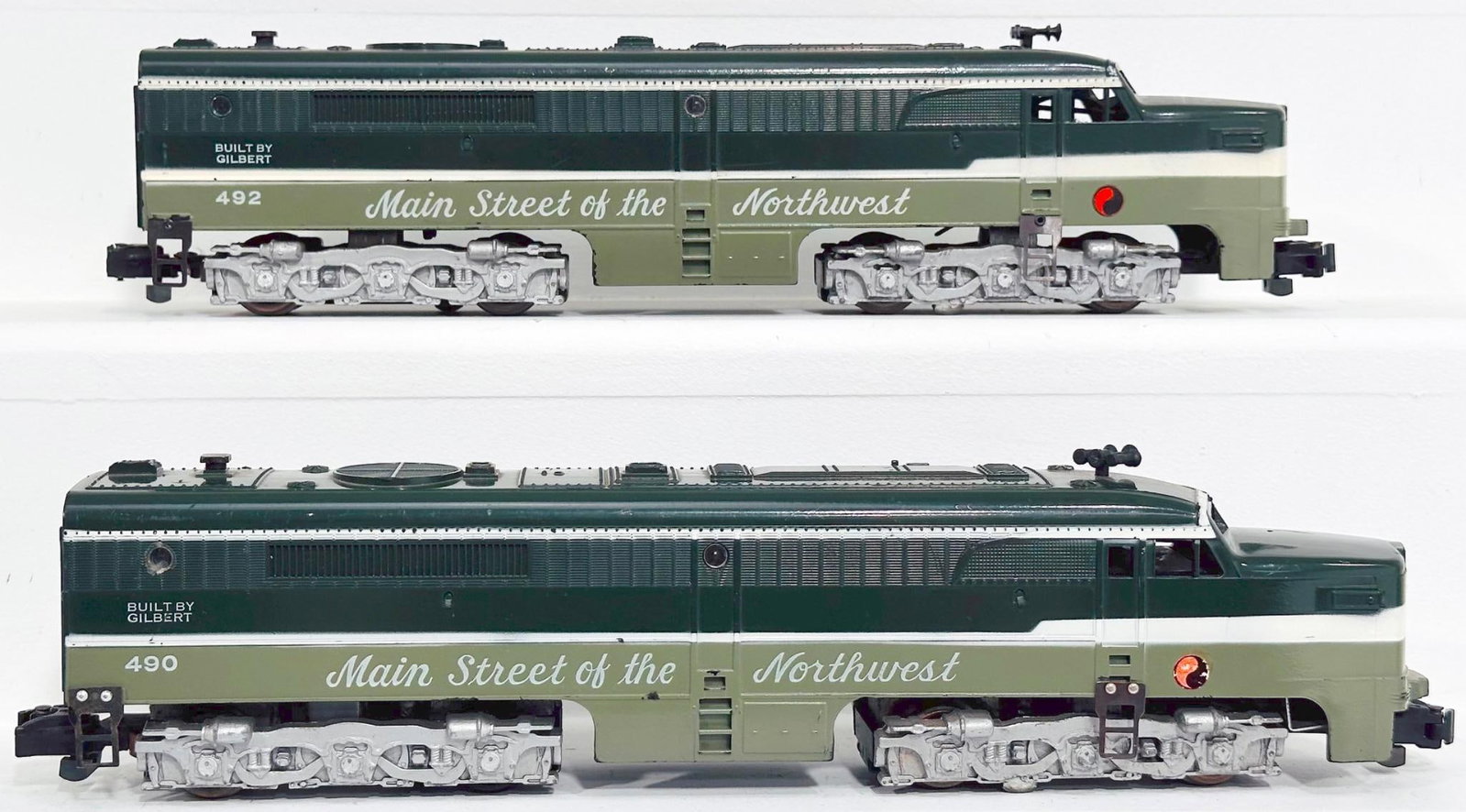 American Flyer Postwar S Gauge 490 and 492 Northern Pacific A - A Alco Diesel Units (1 of 6)