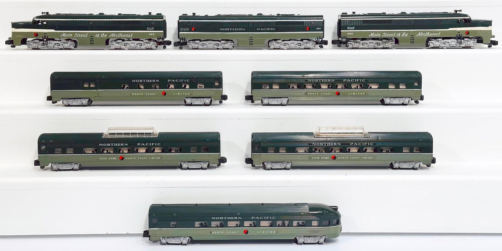 American Flyer Postwar S Gauge 490-491-493 Northern Pacific A-B-A Alco Diesel Units/5 Assorted (1 of 6)