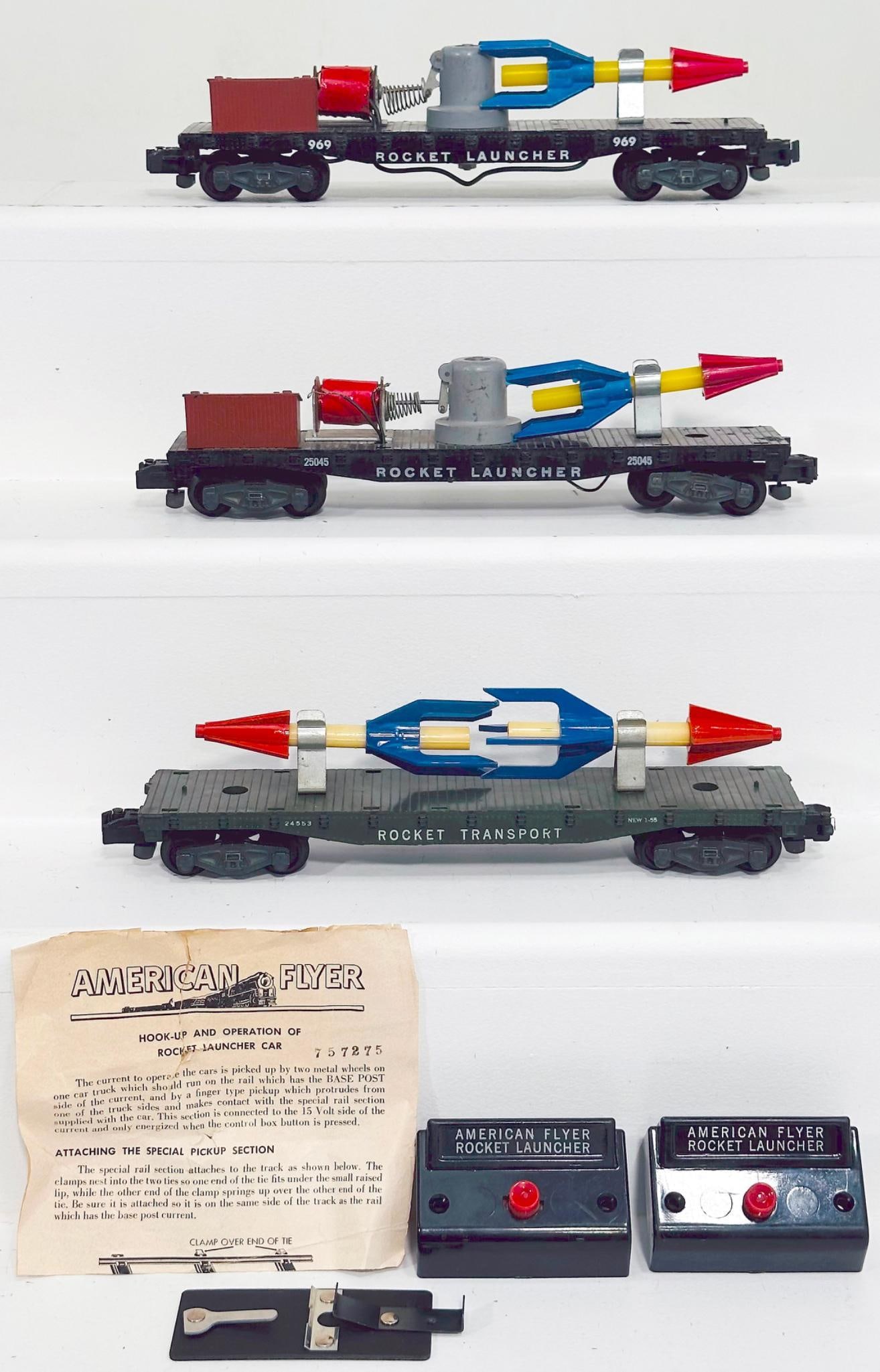 American Flyer Postwar S Gauge 969 Rocket Launcher - 25045 Rocket Launcher - 24553 Rocket Transport (1 of 7)