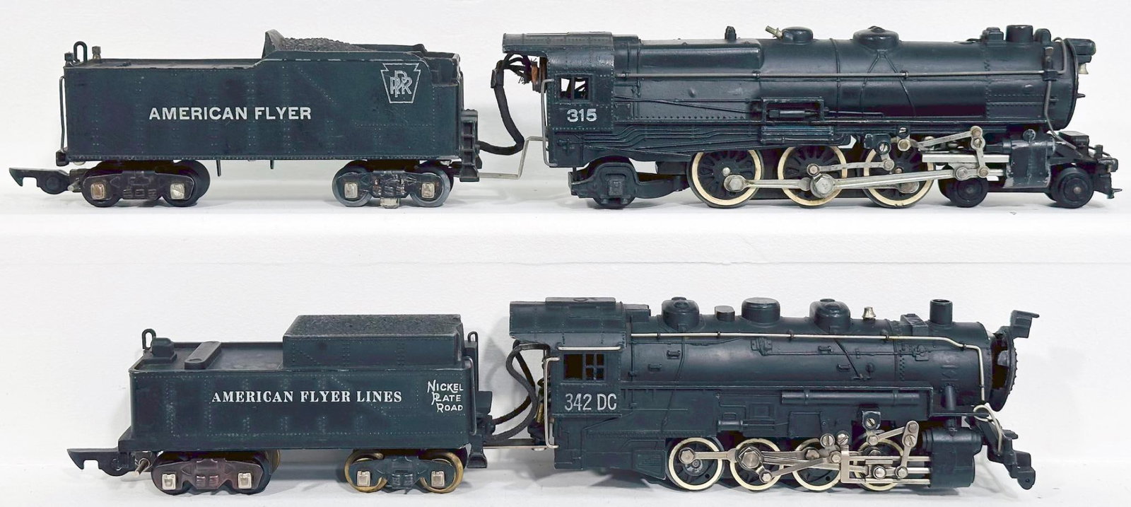 American Flyer Postwar S Gauge 315 PRR 4 - 6 - 2 Locomotive and Tender and 342DC Nickel Plate Road (1 of 6)