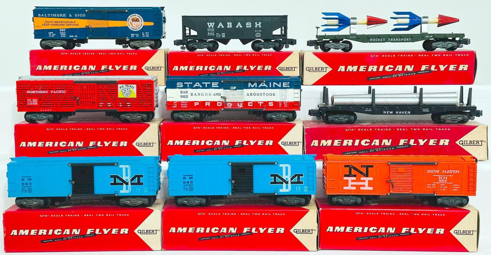 American Flyer Postwar S Gauge Nine (9) Assorted Freight Cars Boxed (1 of 8)