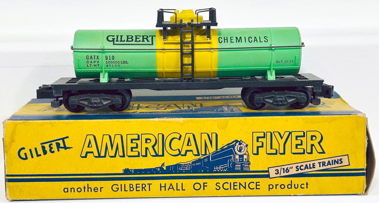 American Flyer Postwar S Gauge 910 Gilbert Chemicals Tank Car Boxed (1 of 8)