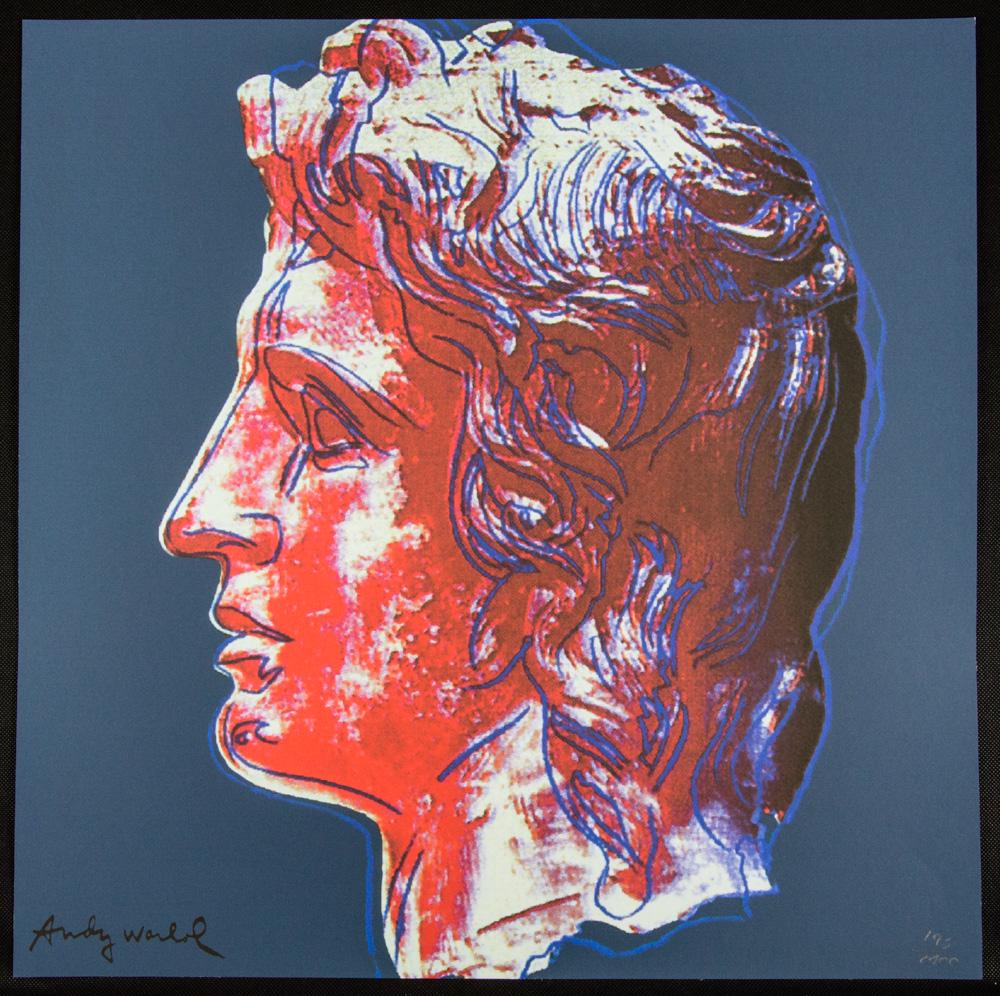 Andy Warhol "Alexander The Great": Andy Warhol (after) „Alexander The Great" offset lithography, size 60 x 60 cm, plate signed bottom left, numbered with pencil, limited edition 193/2400, heavy paper, stamped with CMOA on the bac