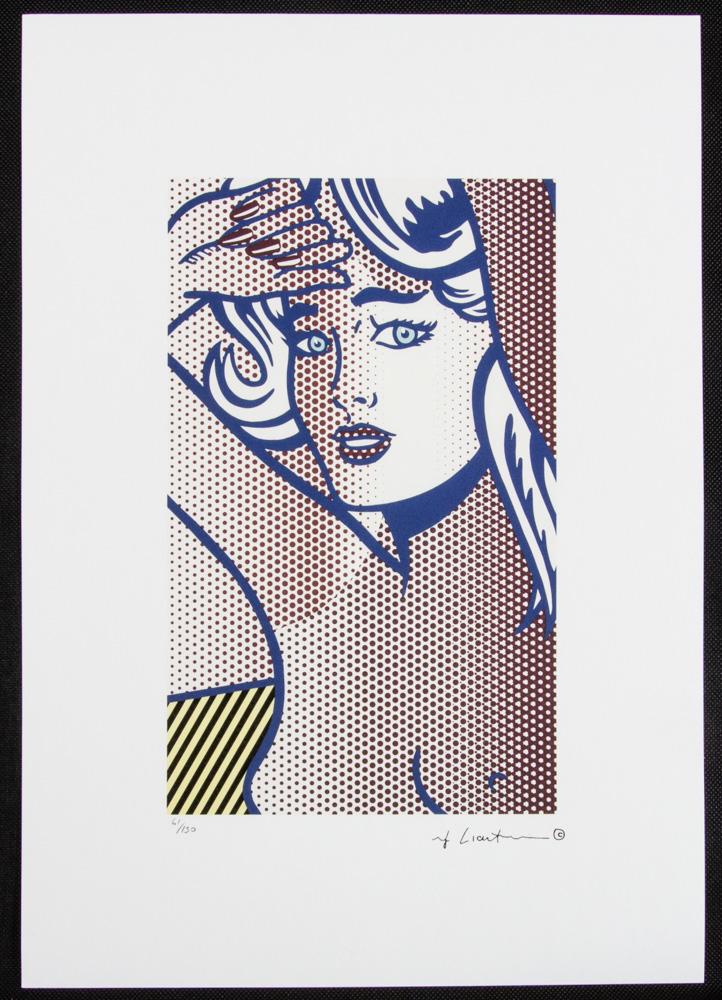 Roy Lichtenstein "Nude With Blue Hair": Roy Lichtenstein (after) "Nude With Blue Hair" limited edition of 150, lithography print, plate signed bottom right, numbered with pencil bottom left 61/150, heavy paper, with „STYRIA StudioR