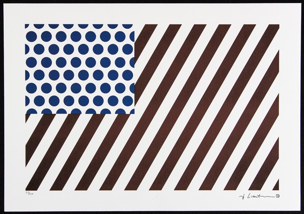 Roy Lichtenstein "Forms In Space": Roy Lichtenstein (after) „Forms In Space" limited edition of 150, lithography print, plate signed bottom right, numbered with pencil bottom left 57/150, heavy paper, with „STYRIA Studio