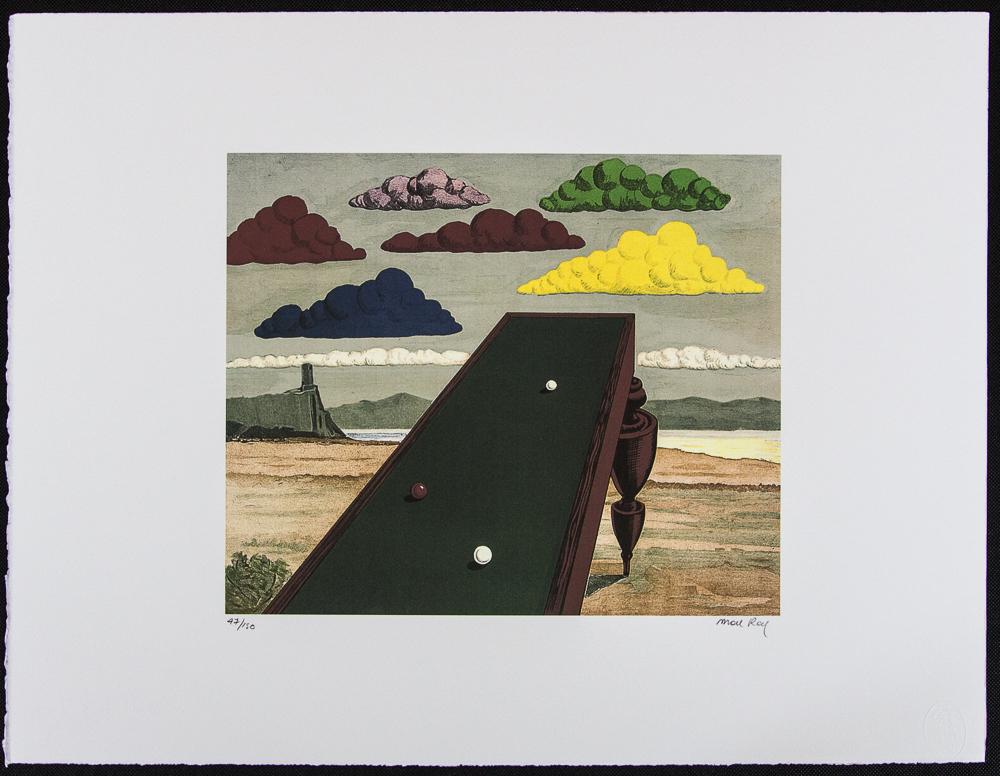 Man Ray "Fortune": Man Ray (after) „Fortune" lithography print, signed bottom right, numbered with pencil bottom left, limited edition 47/150, bottom right publishing house stamp „Leonardo Artis” , hea