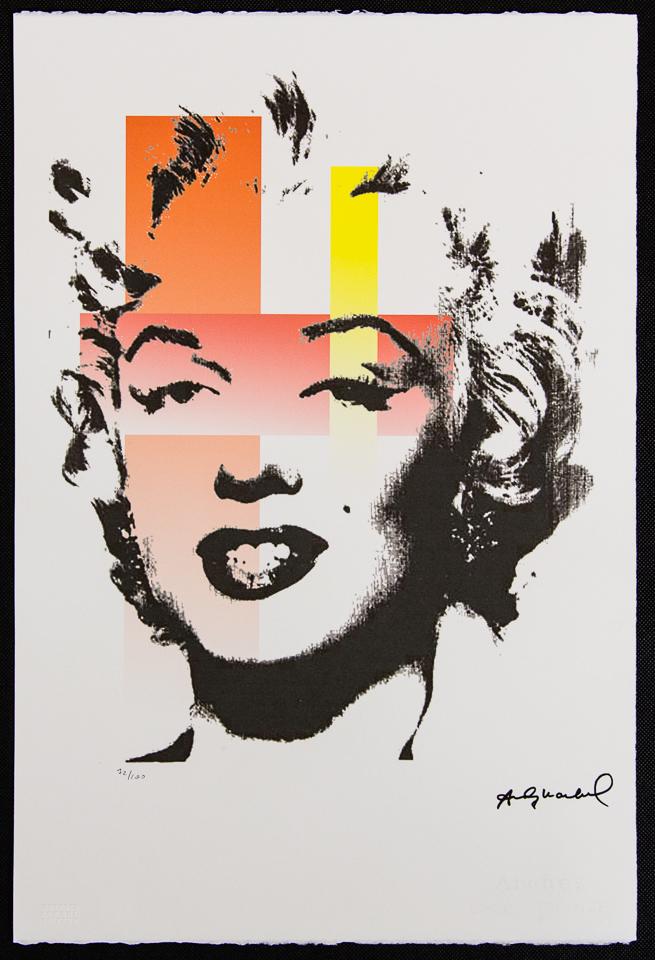 Andy Warhol "Marilyn Monroe": Andy Warhol (after) „Marilyn Monroe" offset lithograph in colors on Arches paper, Georges Israel Editeur, sheet size 38,5 x 57 cm, plate signed bottom right, numbered with pencil, limited editio