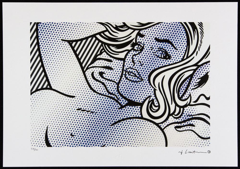 Roy Lichtenstein "Seductive Girl": Roy Lichtenstein (after) "Seductive Girl" limited edition of 150, lithography print, plate signed bottom right, numbered with pencil bottom left 37/150, heavy paper, with "STYRIA Studio" embossing, "C