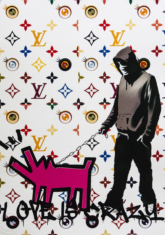 DEATH NYC SIGNED FINE ART PRINT W/COA: DEATH NYC Signed Fine Art Print, DEATH NYC is a New York City-based street artist. Her pseudonym is an acronym for "Don't Easily Abandon the Hope". Print is blind stamped, comes with Certificate of Au