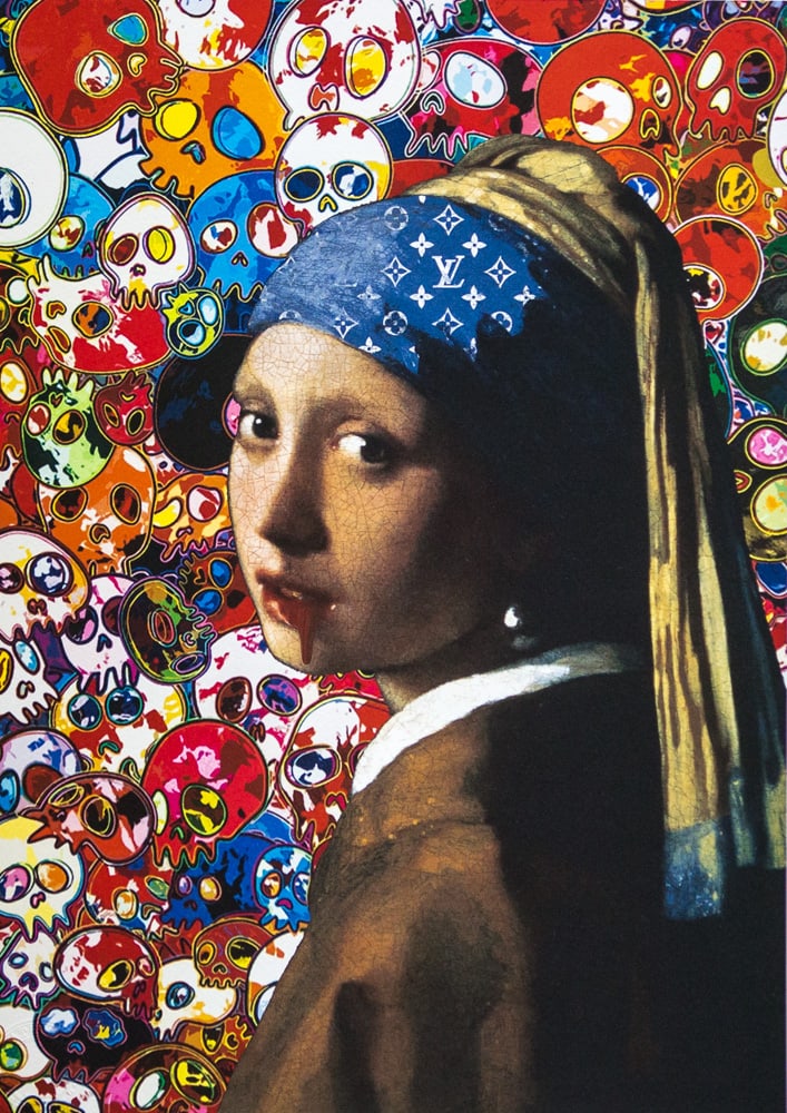 DEATH NYC SIGNED FINE ART PRINT W/COA: DEATH NYC Signed Fine Art Print, DEATH NYC is a New York City-based street artist. Her pseudonym is an acronym for "Don't Easily Abandon the Hope". Print is blind stamped, comes with Certificate of Au