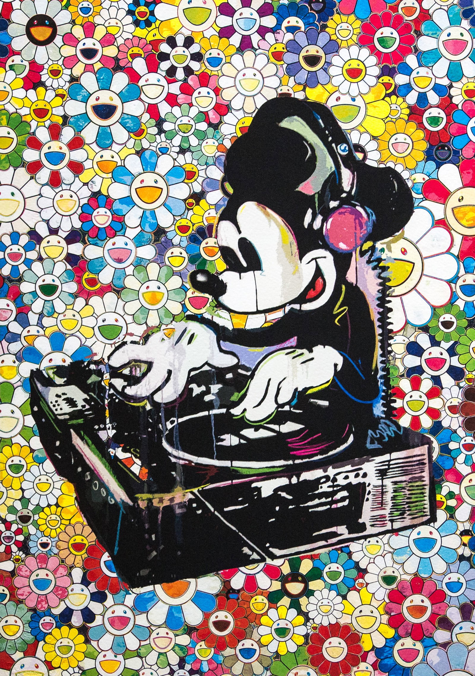 DEATH NYC SIGNED FINE ART PRINT W/COA: DEATH NYC Signed Fine Art Print, DEATH NYC is a New York City-based street artist. Her pseudonym is an acronym for "Don't Easily Abandon the Hope". Print is blind stamped, comes with Certificate of Au