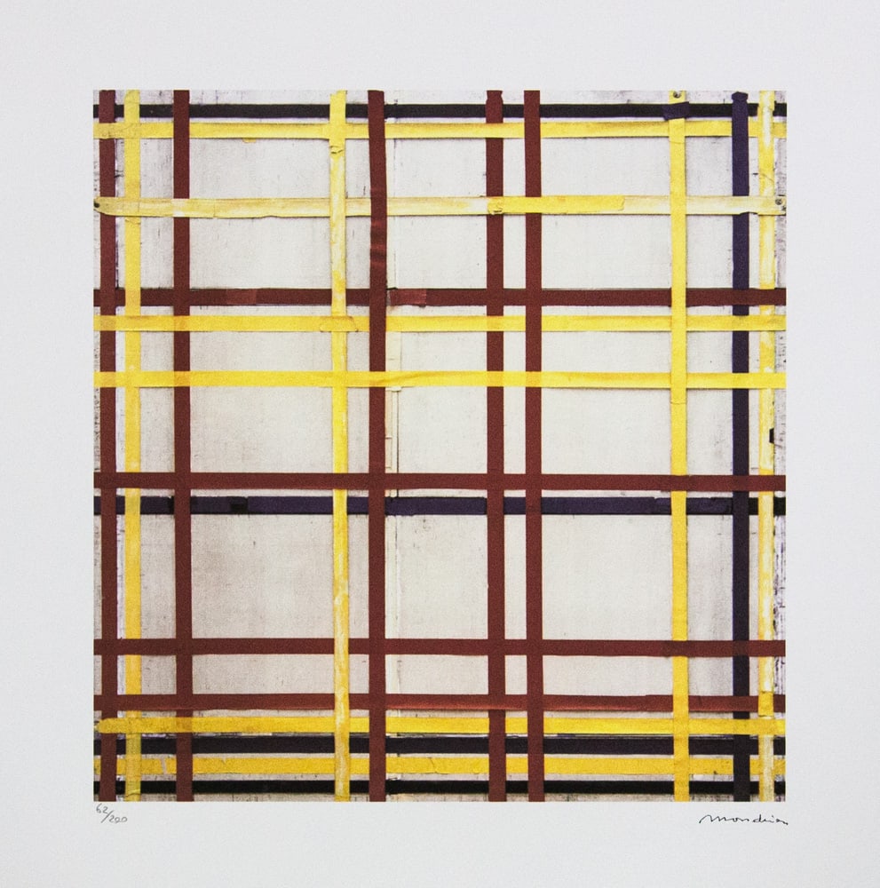 Piet Mondrian 'New York City I': Piet Mondrian (after) 'New York City I' lithography print, plate signed bottom right, numbered with pencil bottom left, limited edition 62/200, bottom left publishing house stamp 'Leonardo Artis', hea