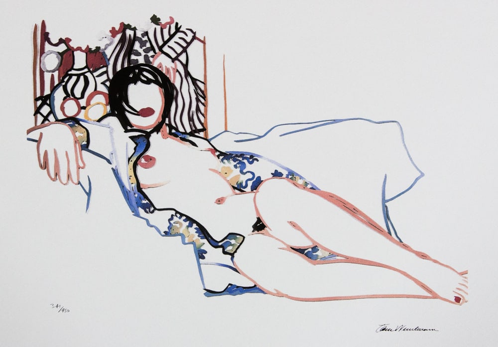Tom Wesselmann 'Monica Nude with Matisse': Tom Wesselmann (after) 'Monica Nude with Matisse' offset lithography, limited edition of 450, sheet size 50 x 70 cm, plate signed bottom right, numbered with pencil bottom left 341/450, cotton paper,