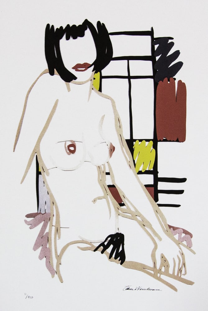 Tom Wesselmann 'Monica Sitting with Mondrian': Tom Wesselmann (after) 'Monica Sitting with Mondrian' offset lithography, limited edition of 450, sheet size 50 x 70 cm, plate signed bottom right, numbered with pencil bottom left 11/450, cotton pape