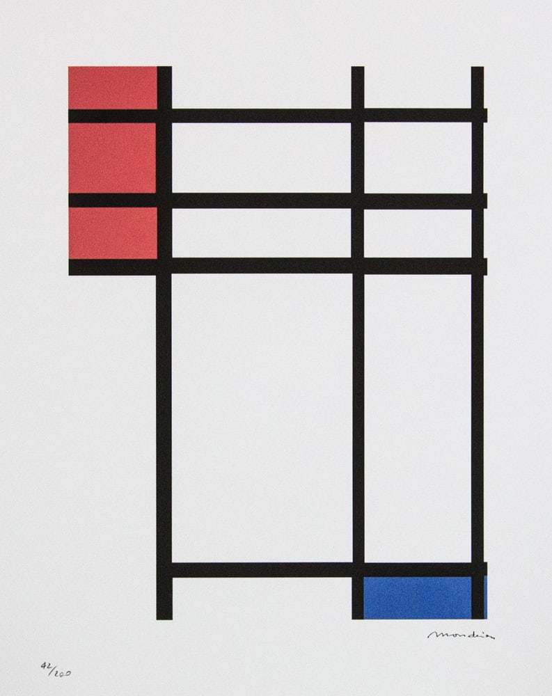 Piet Mondrian 'Composition in Red, Blue and White' (1 of 5)