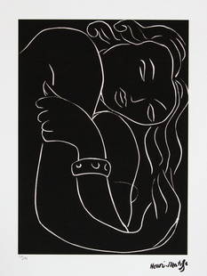 Henri Matisse 'Pasiphae: Song of Minos': Henri Matisse (after) 'Pasiphae: Song of Minos' offset lithography, limited edition of 75, sheet size 50 x 70 cm, plate signed bottom right, numbered with pencil bottom left 56/75, cotton paper, botto