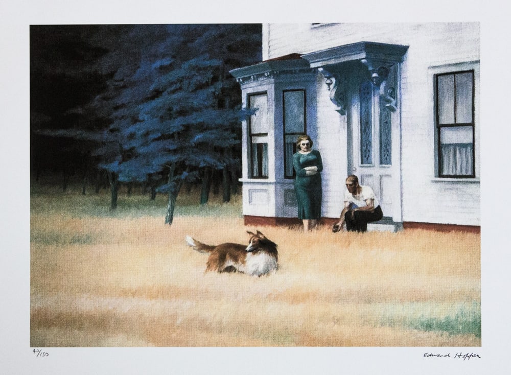 Edward Hopper 'Cape Cod Evening': Edward Hopper (after) 'Cape Cod Evening' limited edition 40/150, lithography print, plate signed bottom right, numbered with pencil bottom left, bottom left embossing stamp 'Georges Israel Editeur', c