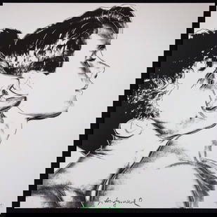 Andy Warhol 'Querelle': Andy Warhol (after) 'Querelle' offset lithography, size 60 x 60 cm, plate signed bottom, numbered with pencil, limited edition 241/2400, heavy paper, stamped with CMOA on the back (Carnegie Museum of