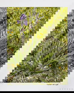 Vincent van Gogh 'Iris': Vincent van Gogh (after) 'Iris' lithography print, sheet size 50 x 70 cm, plate signed bottom right, numbered with pencil bottom left, limited edition 79/250, with embossing stamp 'SPADEM, Paris', hea