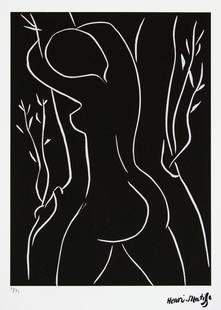 Henri Matisse 'Pasiphae: Embracing an Olive Tree': Henri Matisse (after) 'Pasiphae: Embracing an Olive Tree' offset lithography, limited edition of 75, sheet size 50 x 70 cm, plate signed bottom right, numbered with pencil bottom left 20/75, cotton pa