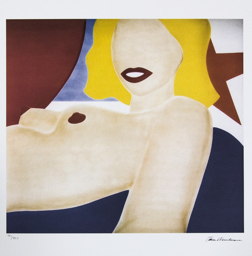 Tom Wesselmann 'Great American Nude': Tom Wesselmann (after) 'Great American Nude' offset lithography, limited edition of 450, sheet size 50 x 70 cm, plate signed bottom right, numbered with pencil bottom left 145/450, cotton paper, botto