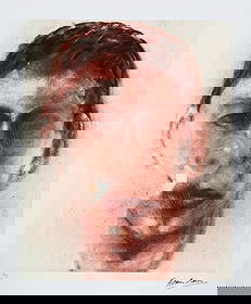 Francis Bacon 'Study for a Portrait of John Edwards': Francis Bacon (after) 'Study for a Portrait of John Edwards' offset lithography, limited edition of 250, sheet size 50 x 65 cm, plate signed bottom right, numbered with pencil bottom left 27/250, fine