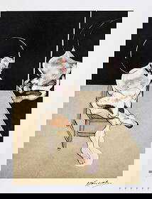 Francis Bacon 'Seated Figure': Francis Bacon (after) 'Seated Figure' offset lithography, limited edition of 250, sheet size 50 x 65 cm, plate signed bottom right, numbered with pencil bottom left 38/250, fine art paper, without add