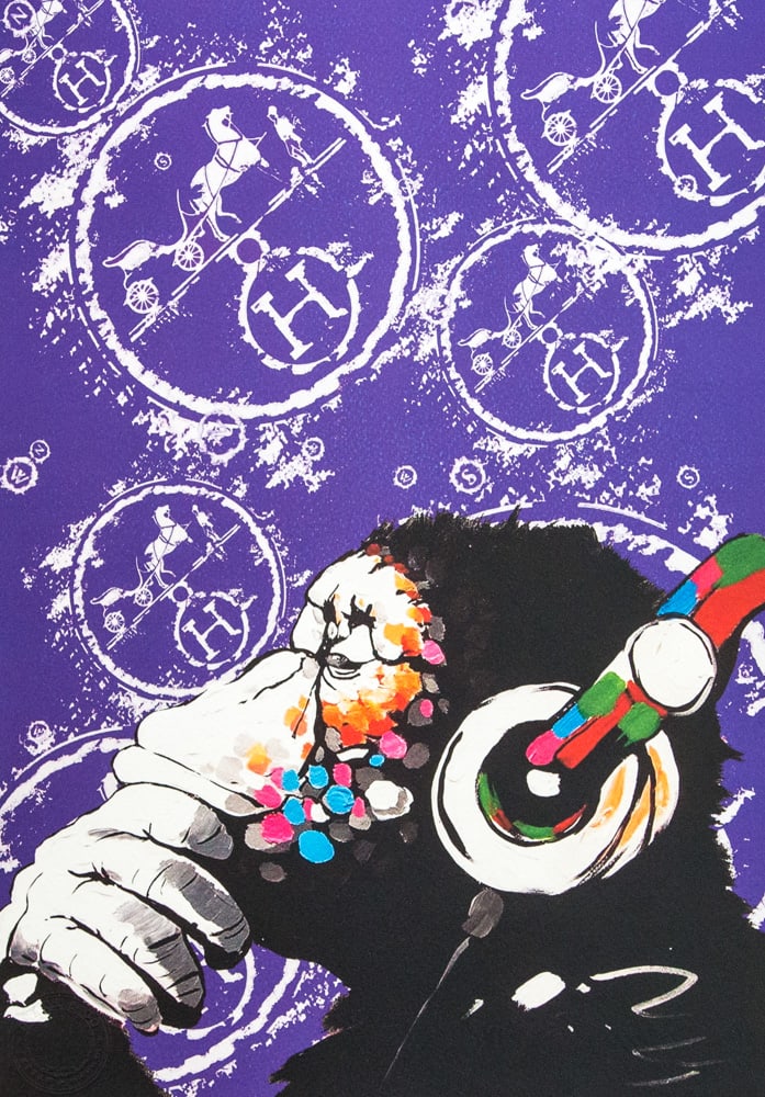 DEATH NYC SIGNED FINE ART PRINT W/COA: DEATH NYC Signed Fine Art Print with COA , DEATH NYC is a New York City-based street artist. Her pseudonym is an acronym for 'Don't Easily Abandon the Hope'. Print is blind stamped, comes with