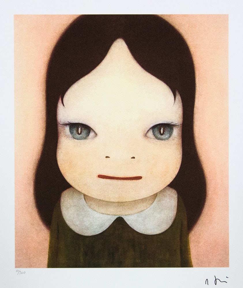 Yoshitomo Nara 'Cosmic Girls: Eyes Opened': Yoshitomo Nara (after) 'Cosmic Girls: Eyes Opened' offset lithography, limited edition of 300, sheet size 50 x 65 cm, plate signed bottom right, numbered with pencil bottom left 10/300, fine art