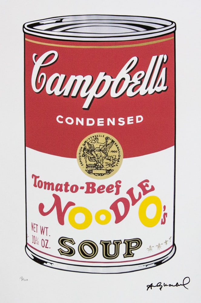 Andy Warhol 'Campbell's Soup II: Tomato-Beef Noodle O's' (1 of 6)