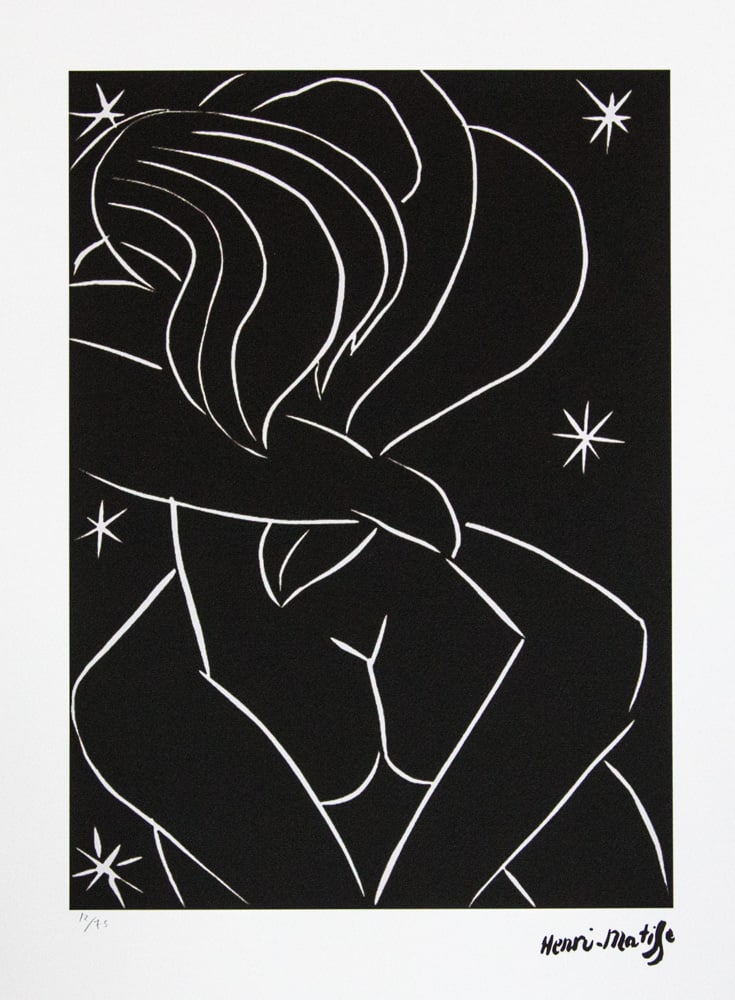 Henri Matisse 'Pasiphae : Borne Away to the Stars…': Henri Matisse (after) 'Pasiphae : Borne Away to the Stars…' offset lithography, limited edition of 75, sheet size 50 x 70 cm, plate signed bottom right, numbered with pencil bottom left 12/75,