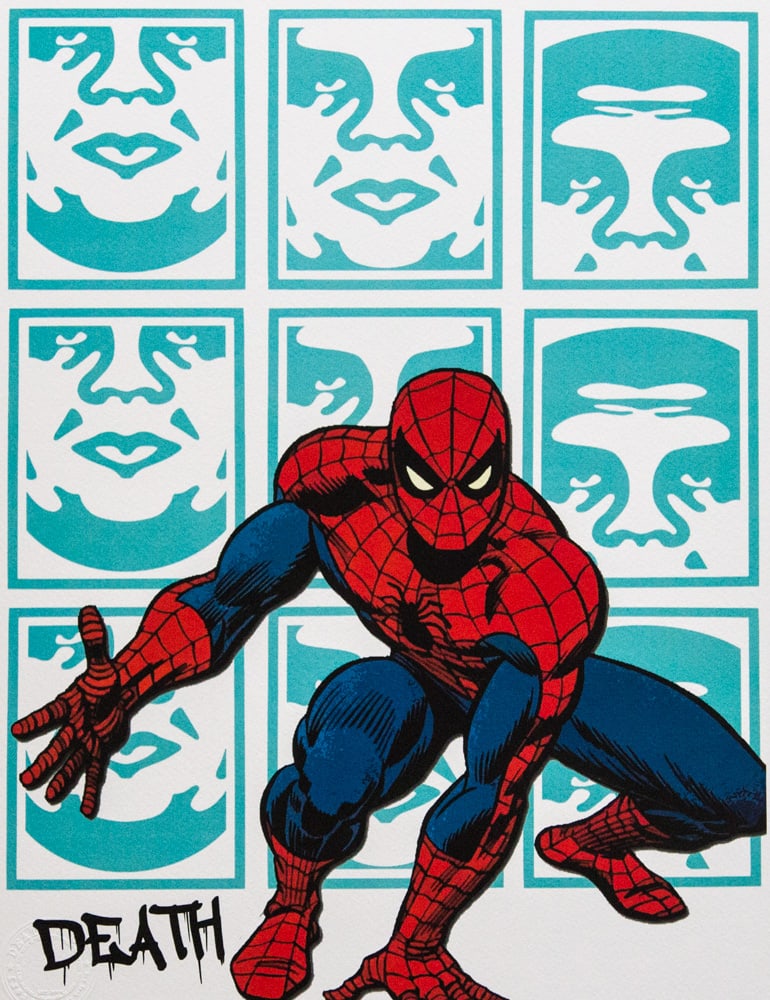 DEATH NYC SIGNED FINE ART PRINT W/COA: DEATH NYC Signed Fine Art Print with COA , DEATH NYC is a New York City-based street artist. Her pseudonym is an acronym for 'Don't Easily Abandon the Hope'. Print is blind stamped, comes with