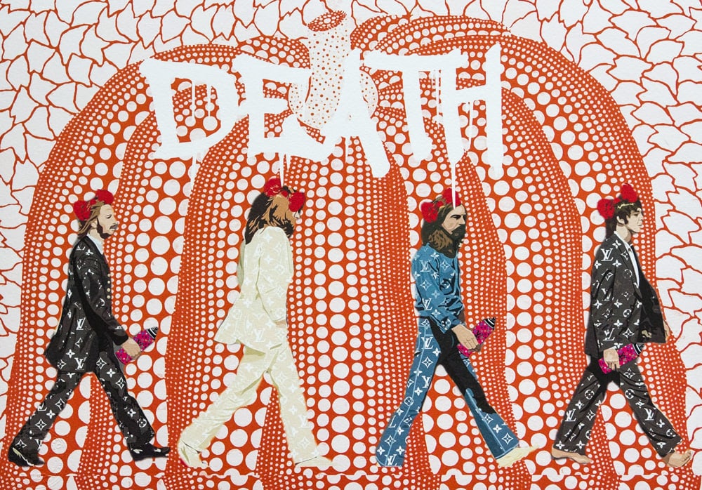 DEATH NYC SIGNED FINE ART PRINT W/COA: DEATH NYC Signed Fine Art Print with COA , DEATH NYC is a New York City-based street artist. Her pseudonym is an acronym for 'Don't Easily Abandon the Hope'. Print is blind stamped, comes with Certifi