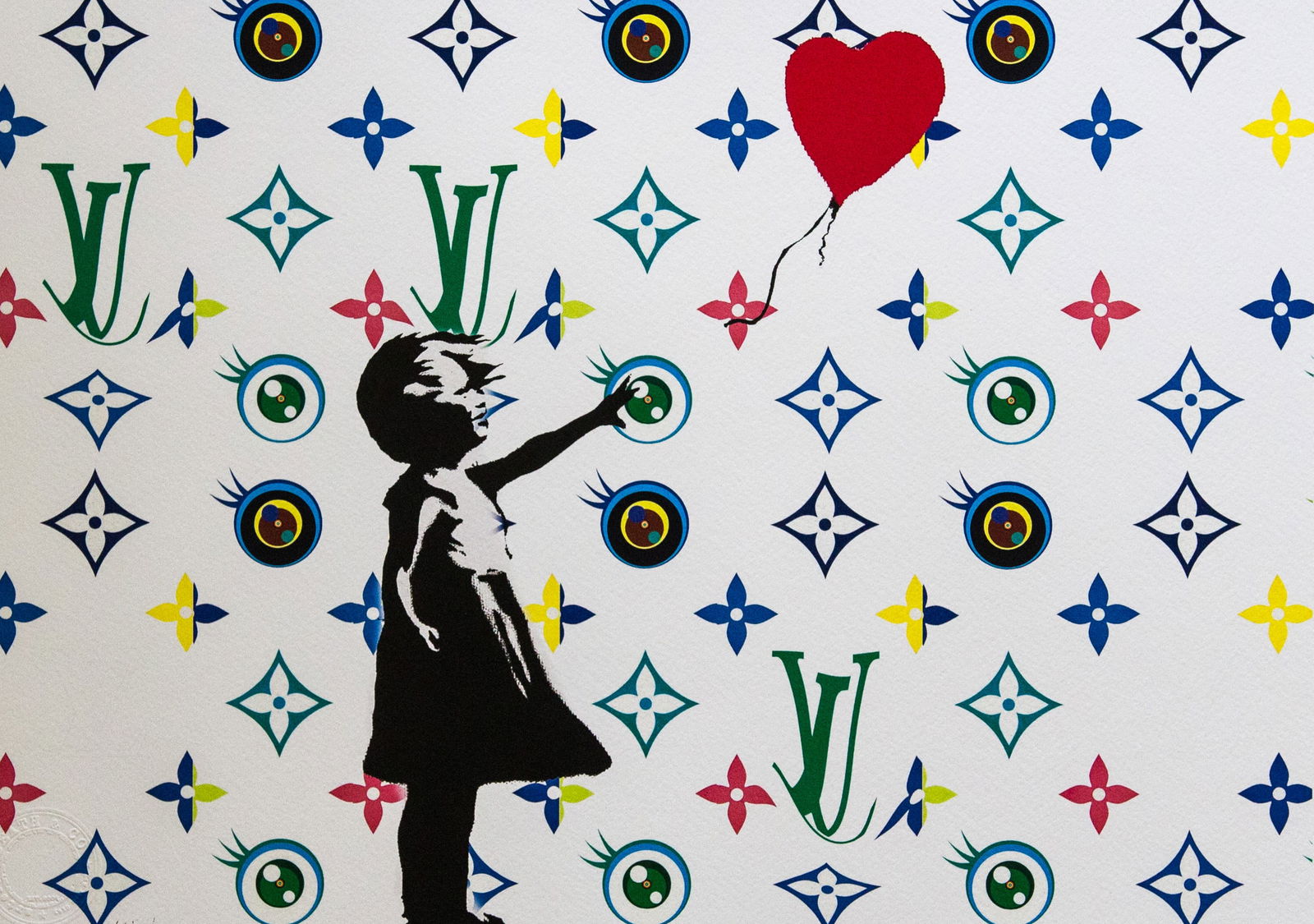 DEATH NYC SIGNED FINE ART PRINT W/COA: DEATH NYC Signed Fine Art Print with COA , DEATH NYC is a New York City-based street artist. Her pseudonym is an acronym for 'Don't Easily Abandon the Hope'. Print is blind stamped, comes with Certifi